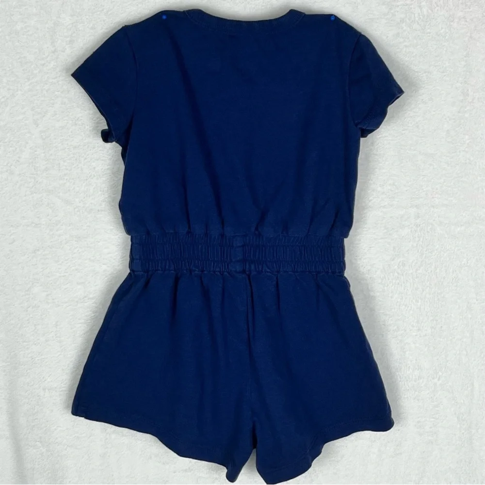 Ralph Lauren Polo Tropical Logo Cotton Jersey Baby Romper Navy Blue Size 3 M